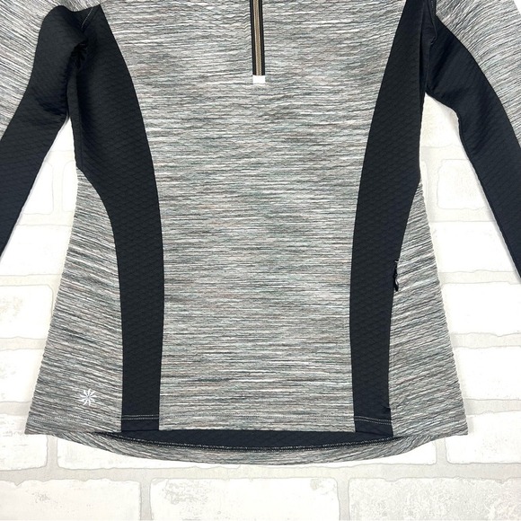 ATHLETA SNOWSCAPE HALF ZIP JACKET ATHLETIC SWEATSHIRT, Size Small EUC Quilted - Picture 4 of 15